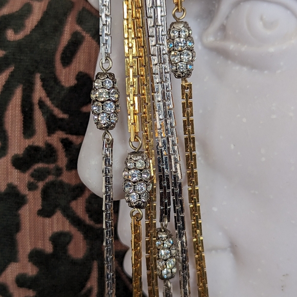 OOAK‼️1973💥💯DIOR GERMANY AUSTRIA CRYSTAL MULTI STRAND RUNWAY NECKLACE - Picture 6 of 11